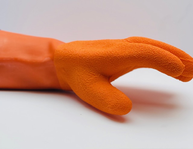 Orange Textured Heavyweight Gloves