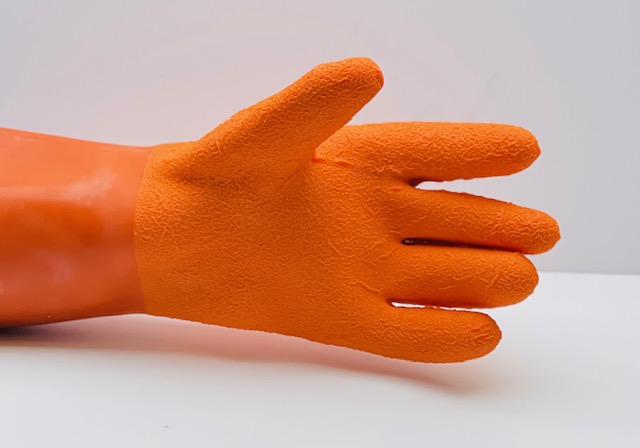 Orange Textured Heavyweight Gloves