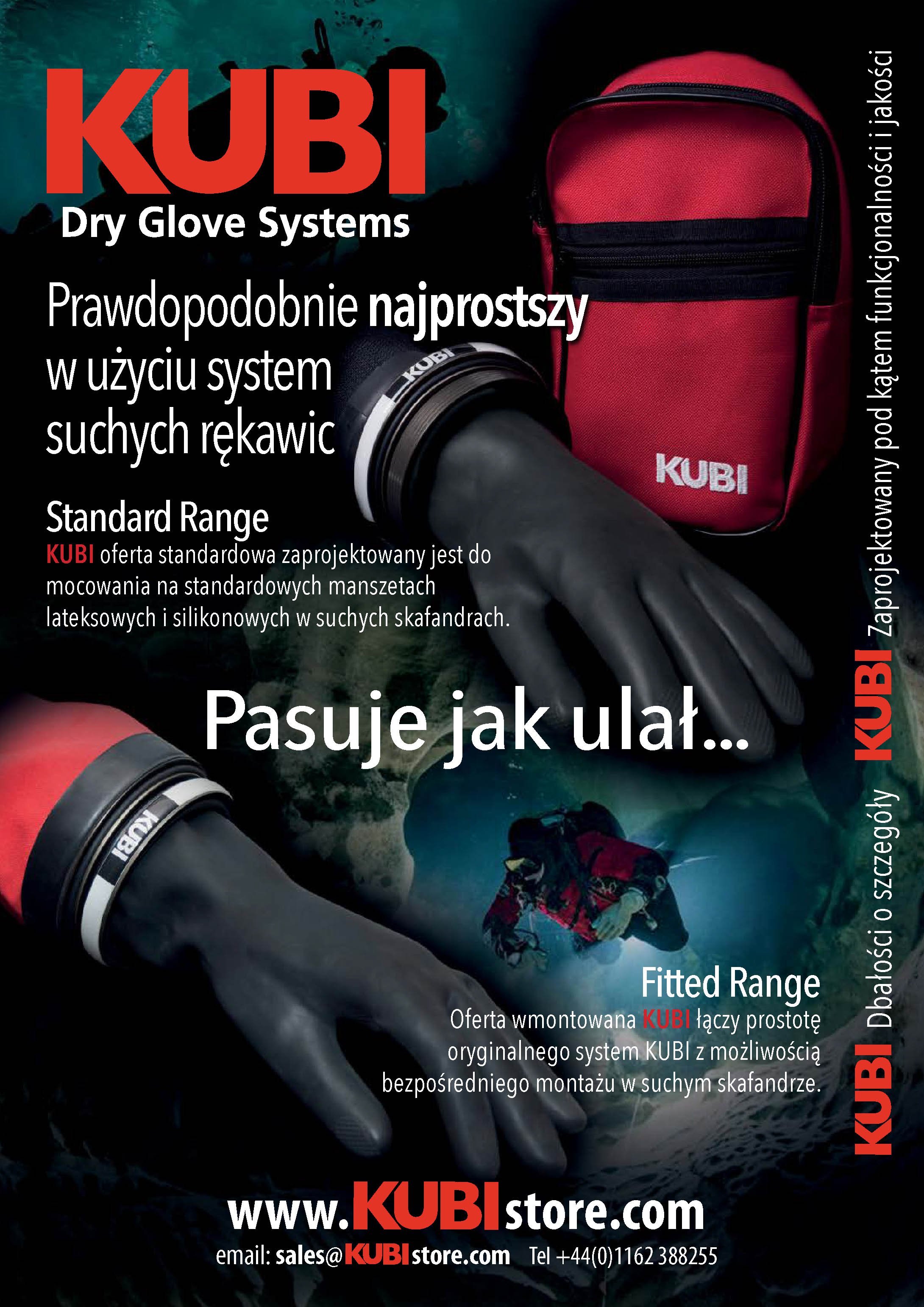 KUBI Dry Gloves A2 Dive Store Poster - Polish Edition