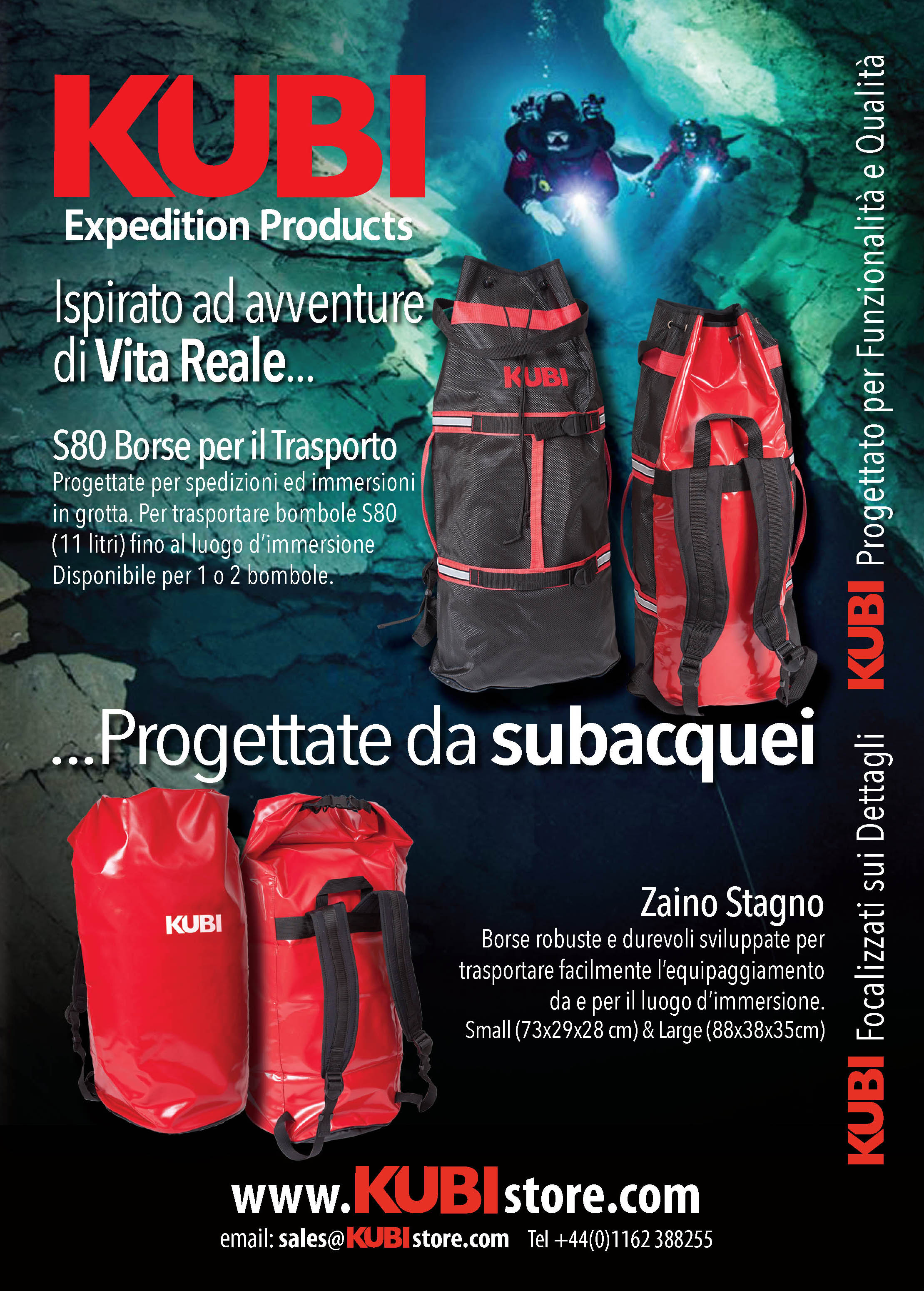 KUBI Expedition Products  A2 Dive Store Poster - Italian Edition