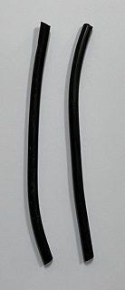 15cm Silicone Balancing Tubes (pair) - 6.5mm diameter - Black (SBT-6.5B)